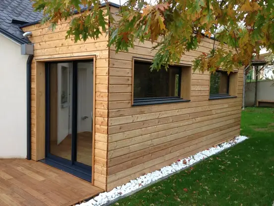 Avant/Après extension de maison en ossature bois