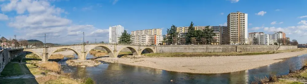 Panoramic view of Alès, Gard, France
